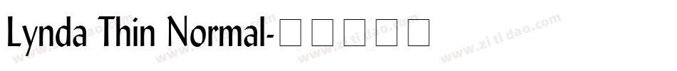 Lynda Thin Normal字体转换